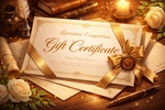 Gift certificate for literature competition participation