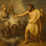 But the son of Cronos and the other immortals born in love to fair-haired Rhea and Cronos returned them to the light