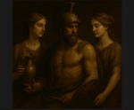 Hebe, Ares and Eileithyia.