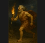 But the son of Iapetus tricked Zeus again by stealing the far-shining gleam of eternal fire in a hollow fennel stalk.