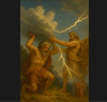 Atlas is forced to stand at the ends of the earth in front of the clear- voiced Hesperides and hold up the wide heavens