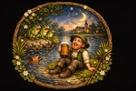 The scene from a French folklore tale 'The Frog and the Irishman'