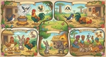 The Swallow and the Rooster; The Rooster and the Swallow; The Hen and the Rabbit